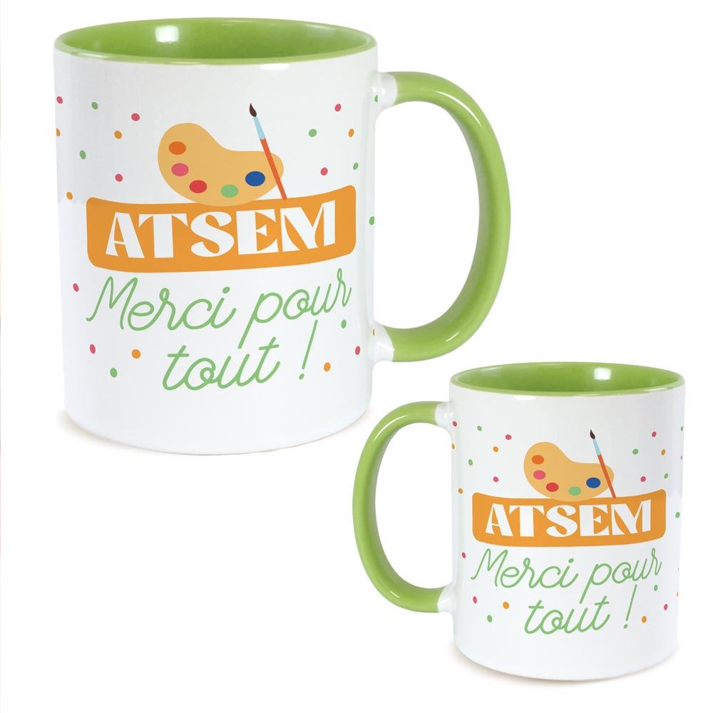 Mug vert atsem merci