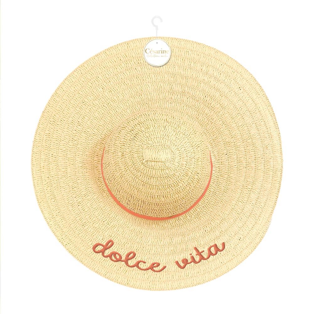 Chapeau brode dolce vita