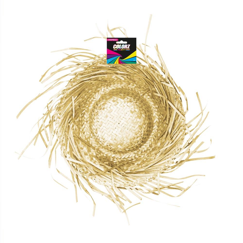 Chapeau paille colorz blanc

