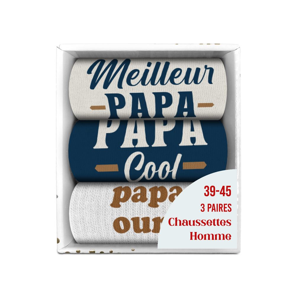 Coffret trio chaussettes papa parfait