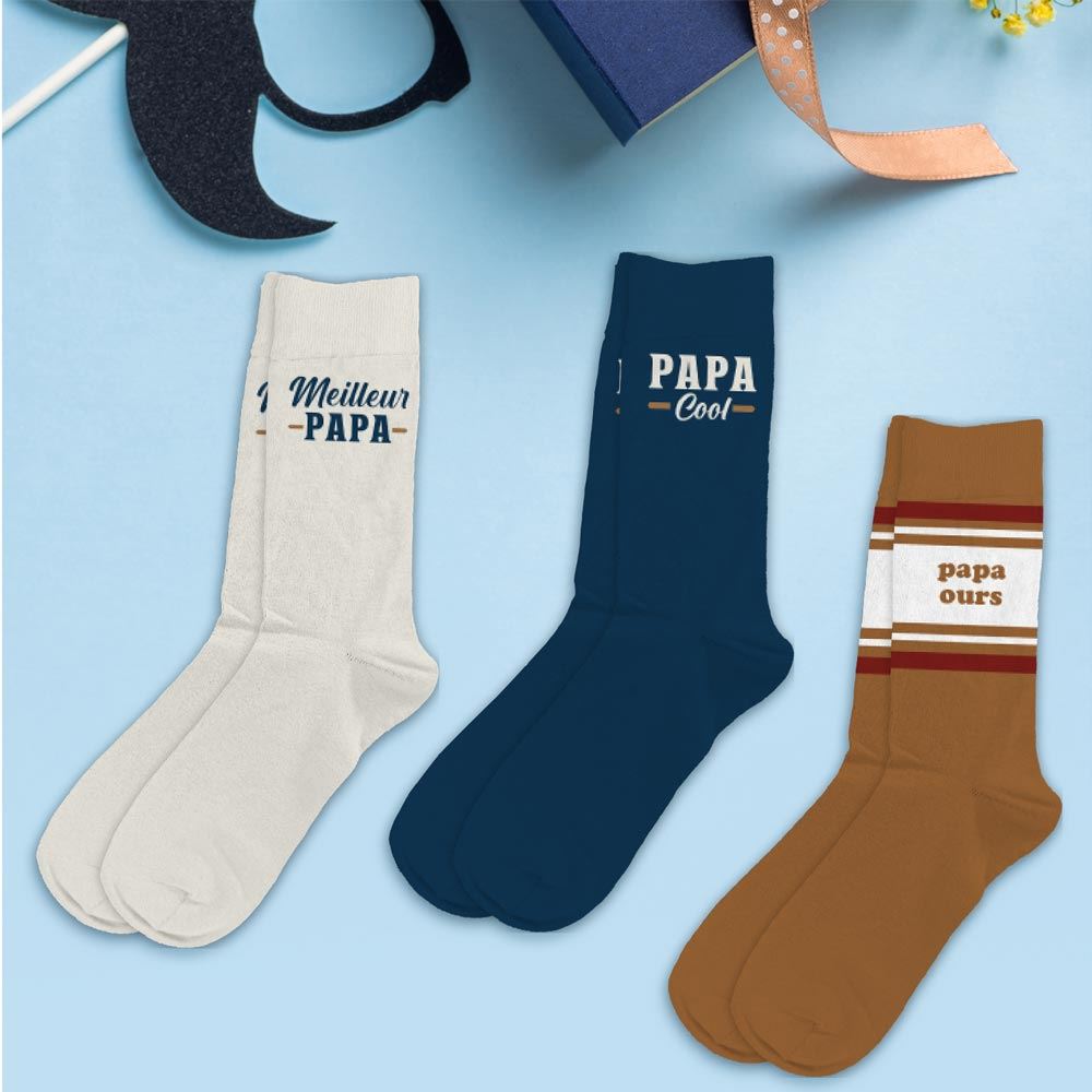 Coffret trio chaussettes papa parfait