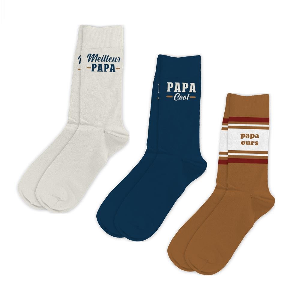 Coffret trio chaussettes papa parfait