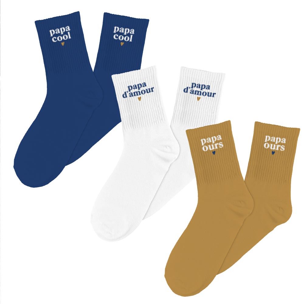 Coffret trio chaussettes papa cool
