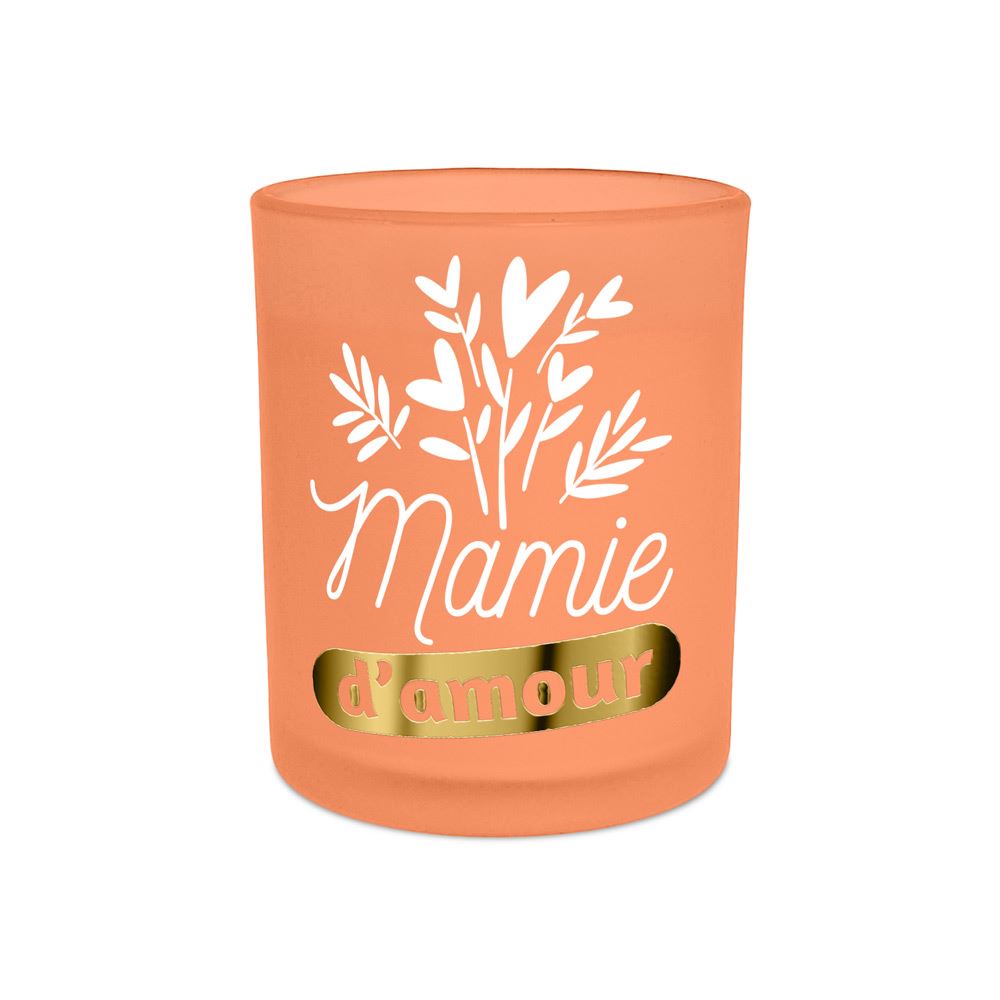 Bougie affective orange mamie damour