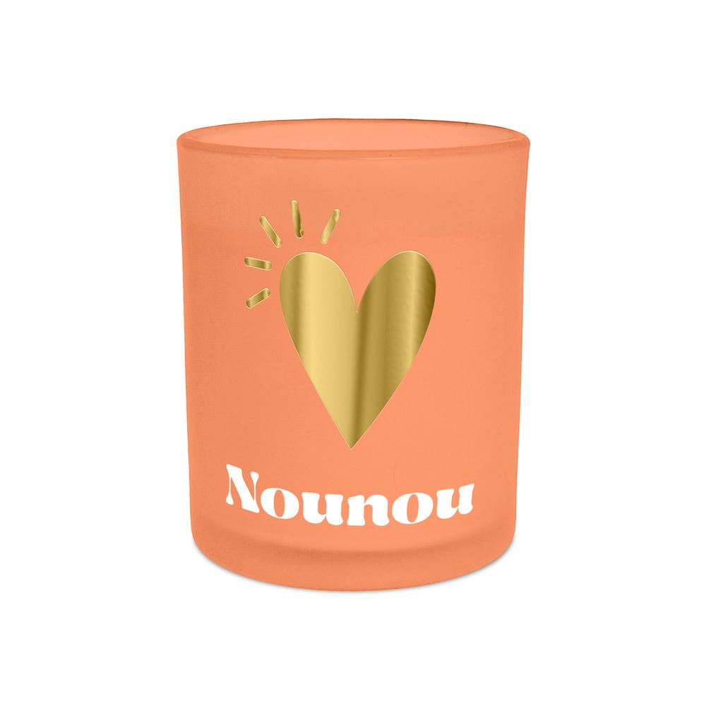 Bougie affective orange nounou