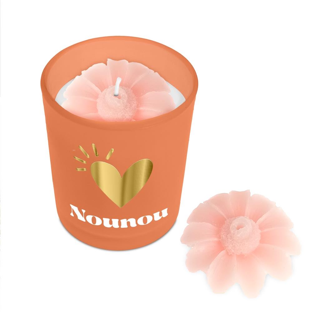 Bougie affective orange nounou