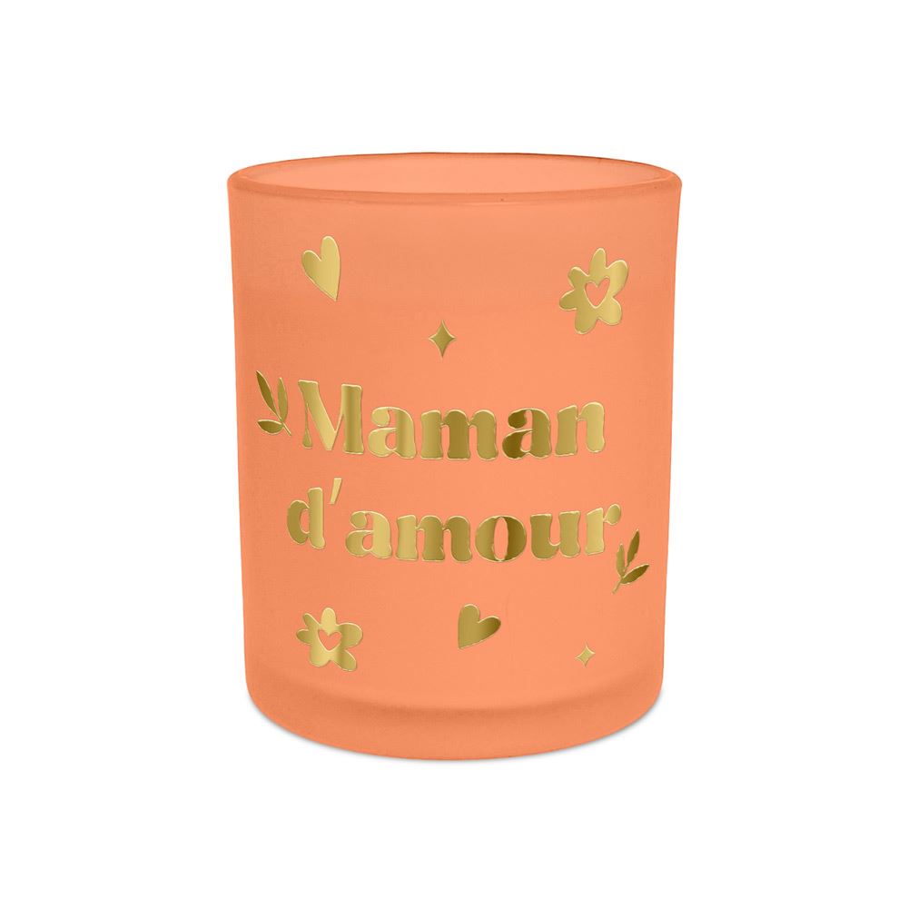 Bougie affective orange maman damour