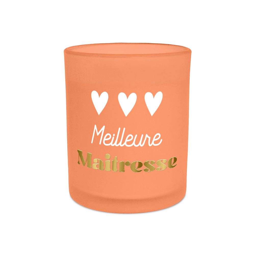Bougie affective orange meilleure maitresse