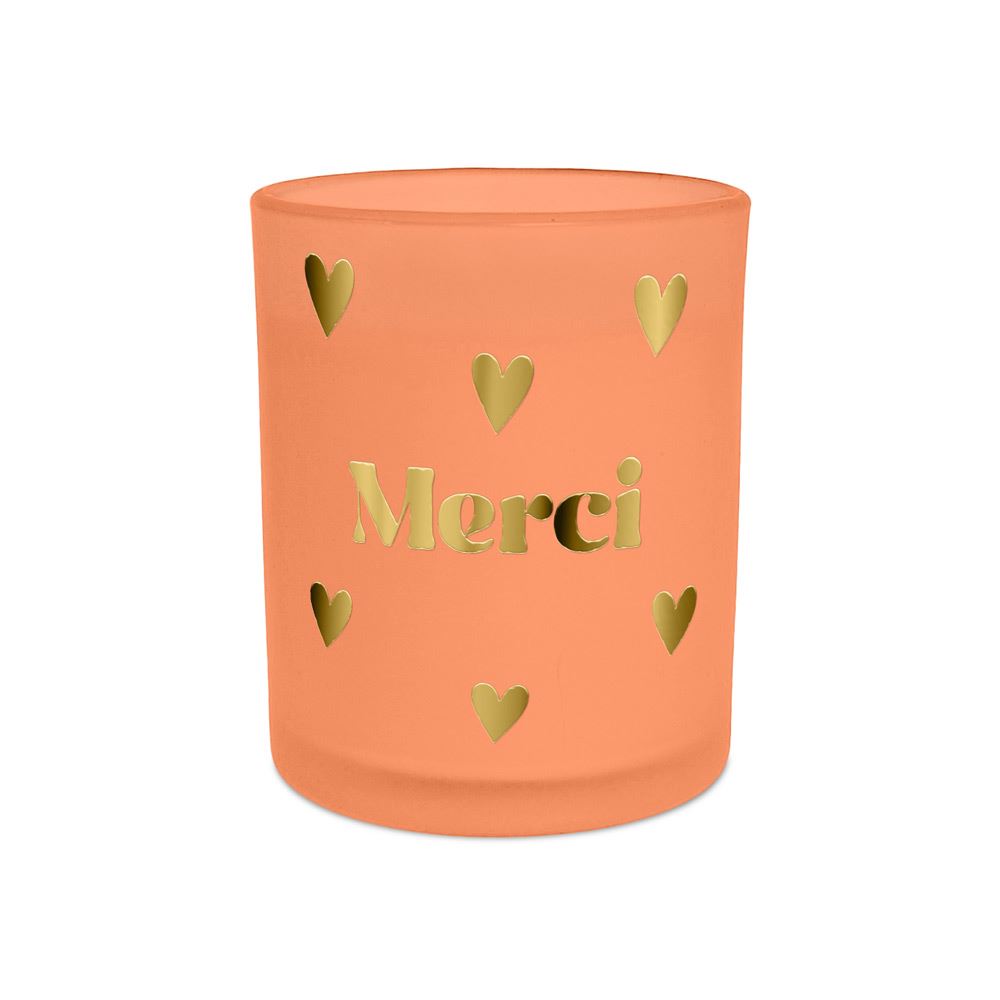 Bougie affective orange merci