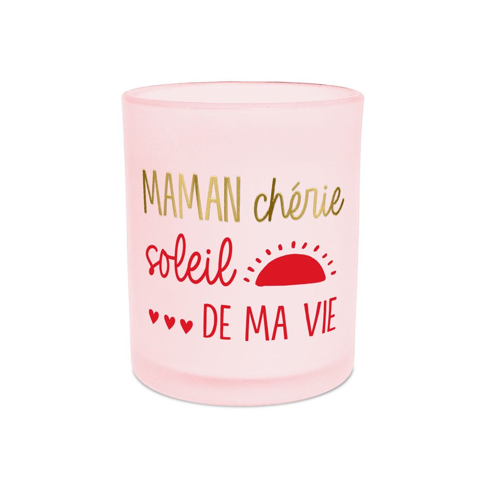 Bougie affective rose maman cherie soleil de ma vie
