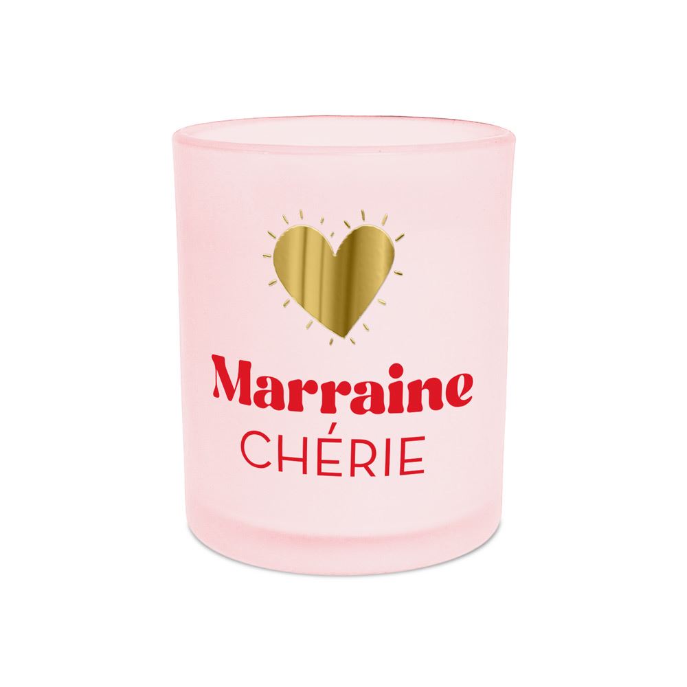 Bougie affective rose marraine cherie