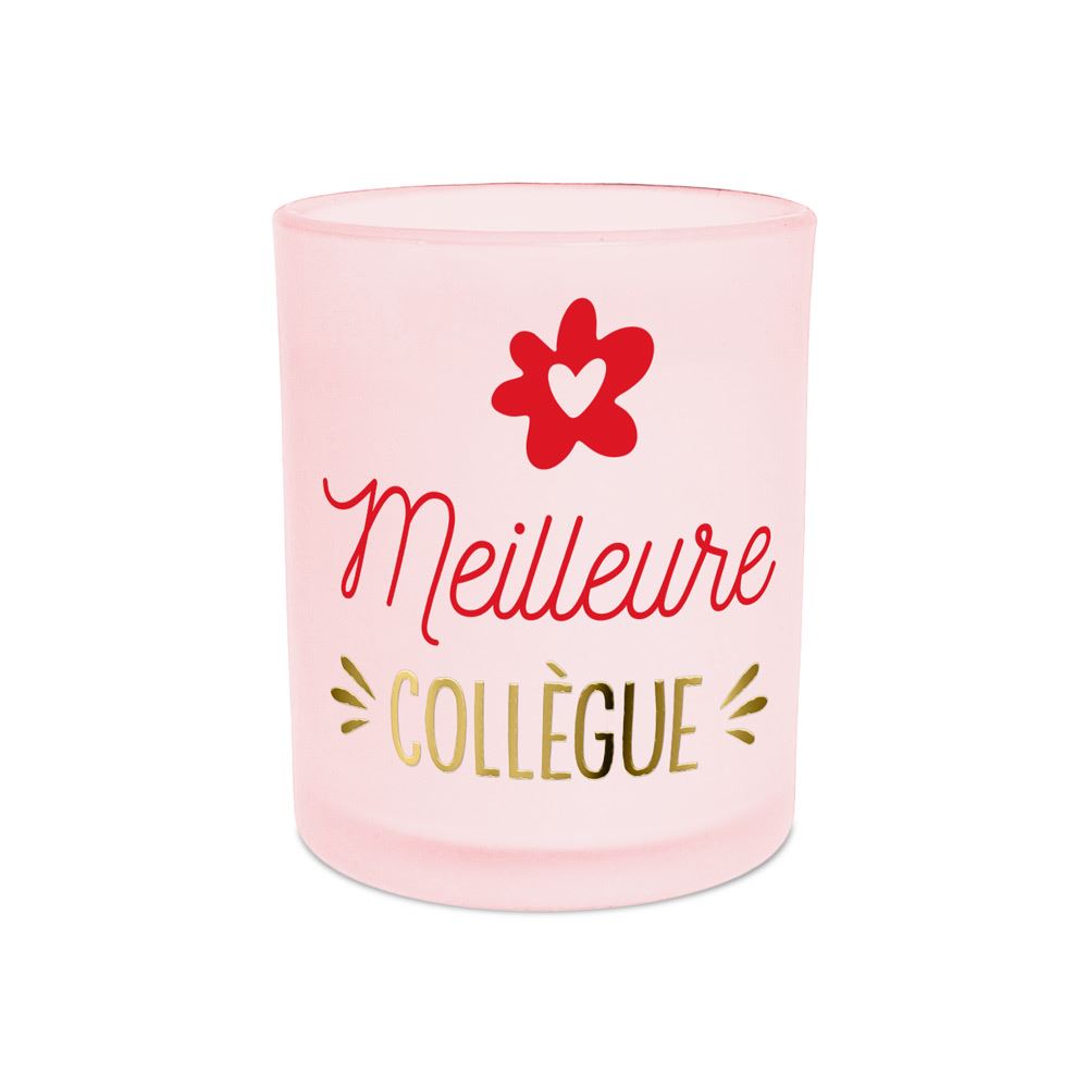 Bougie affective rose meilleure collegue