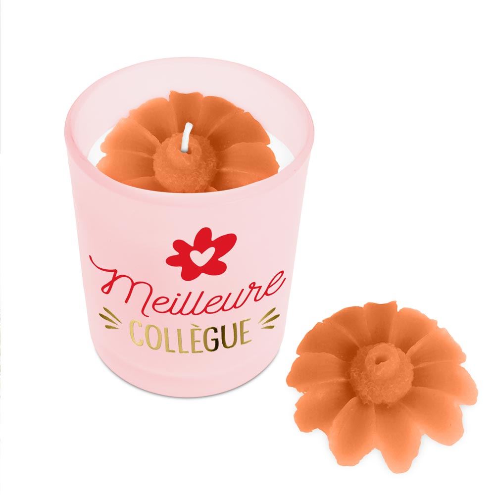 Bougie affective rose meilleure collegue