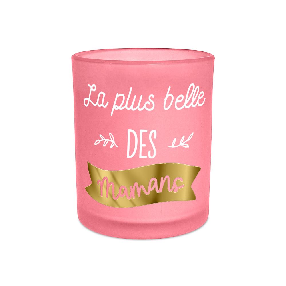 Bougie affective rose fonce la plus belle des mamans