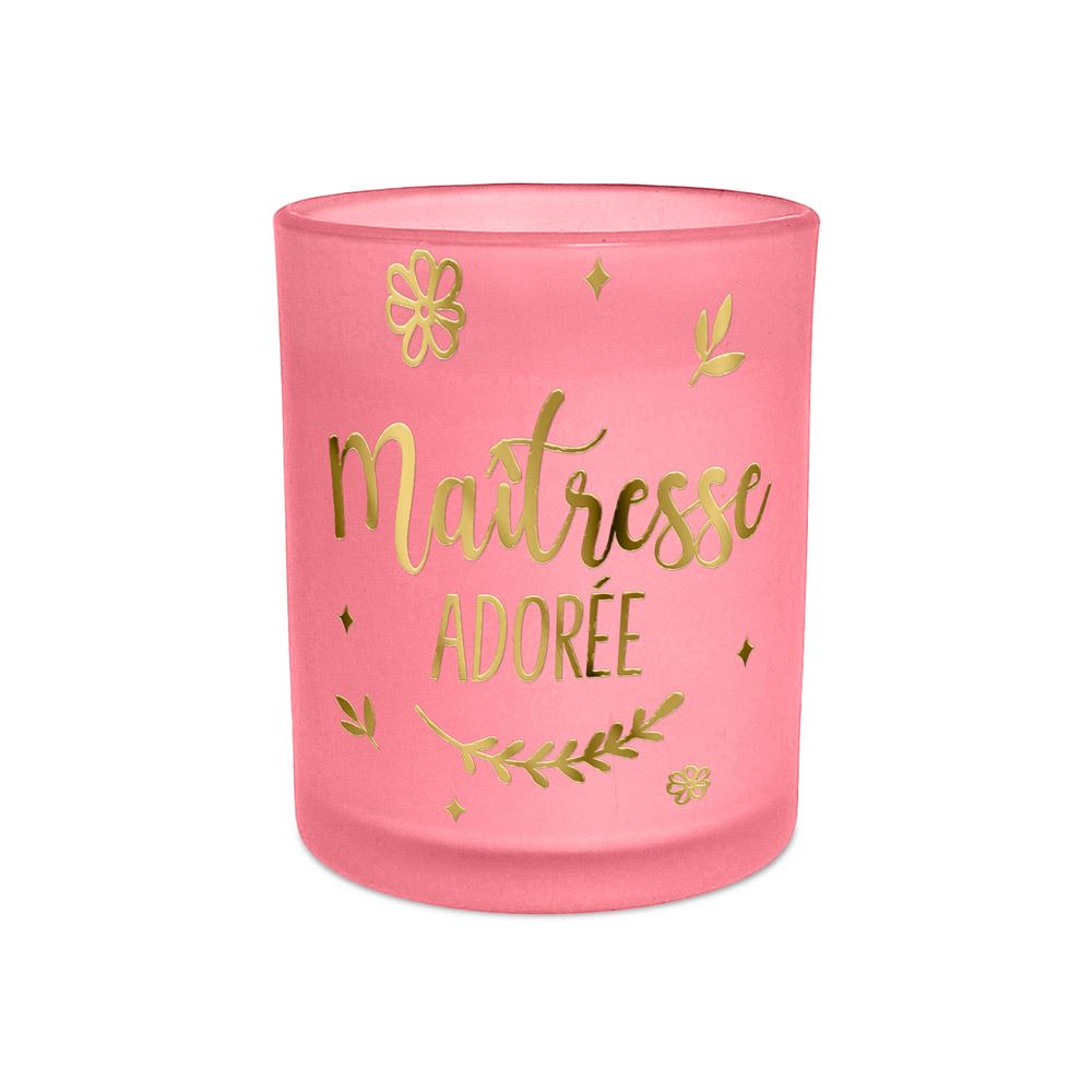 Bougie affective rose fonce maitresse adoree