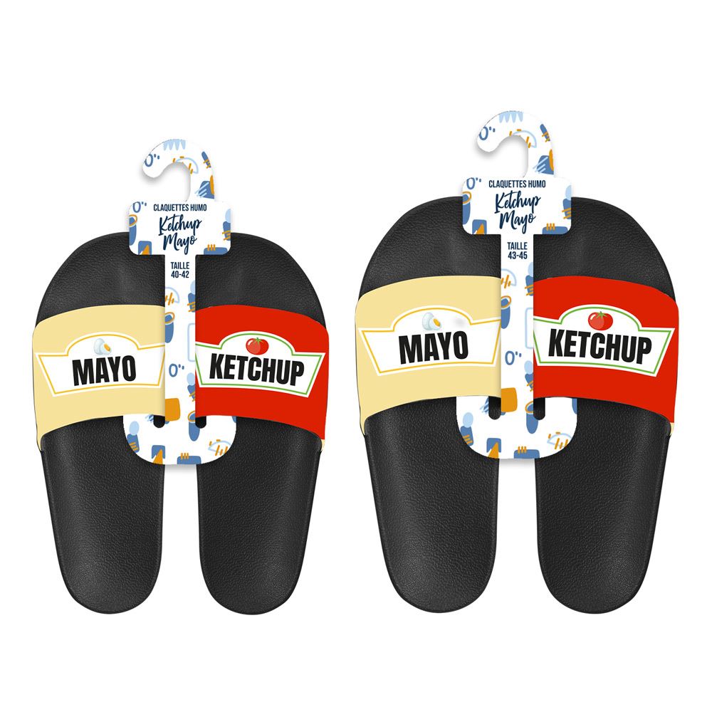 Claquettes duo ketchup/mayo t40-42/43-45
