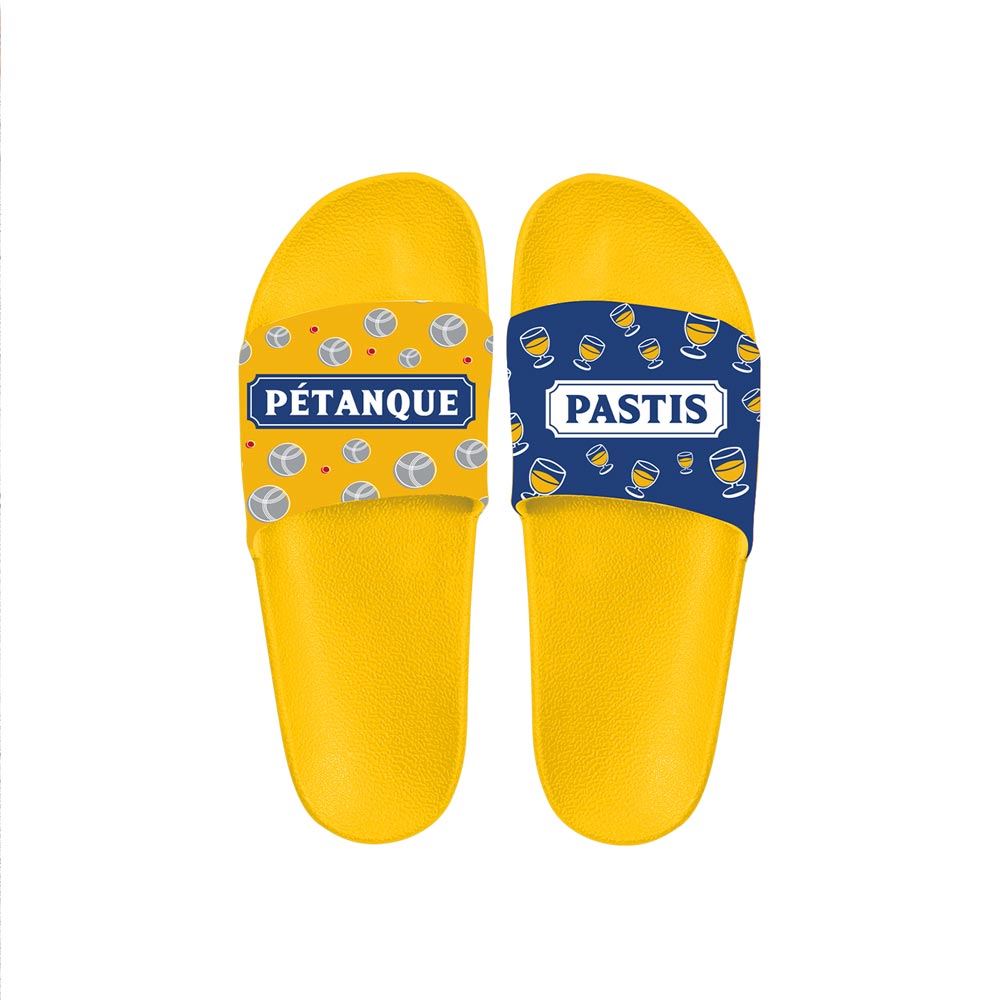 Claquettes duo petanque/pastis t40-42/43-45
