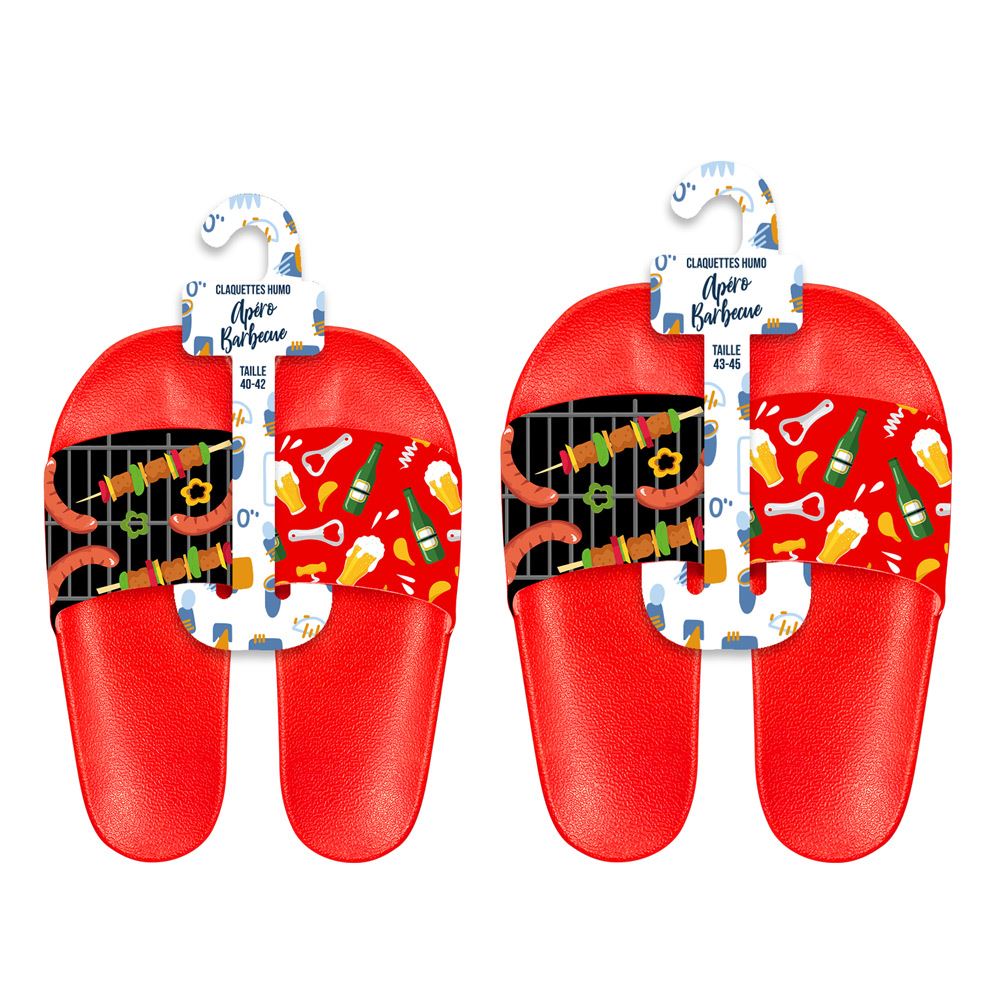 Claquettes duo apero/bbq t40-42/43-45