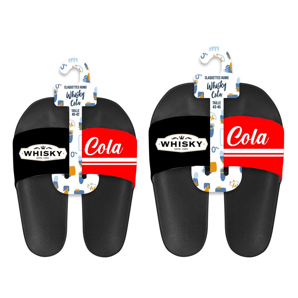 Claquettes duo whisky/cola t40-42/43-45
