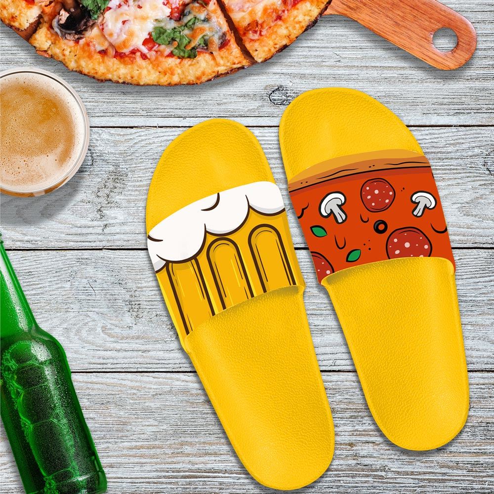 Claquettes duo biere/pizza t40-42/43-45