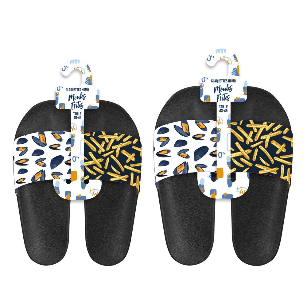 Claquettes duo moule/frite t40-42/43-45