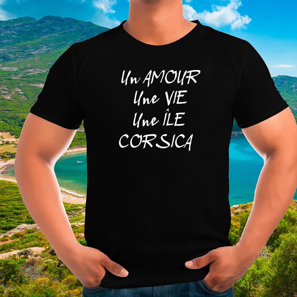 T shirt corsica "un amour..."xl