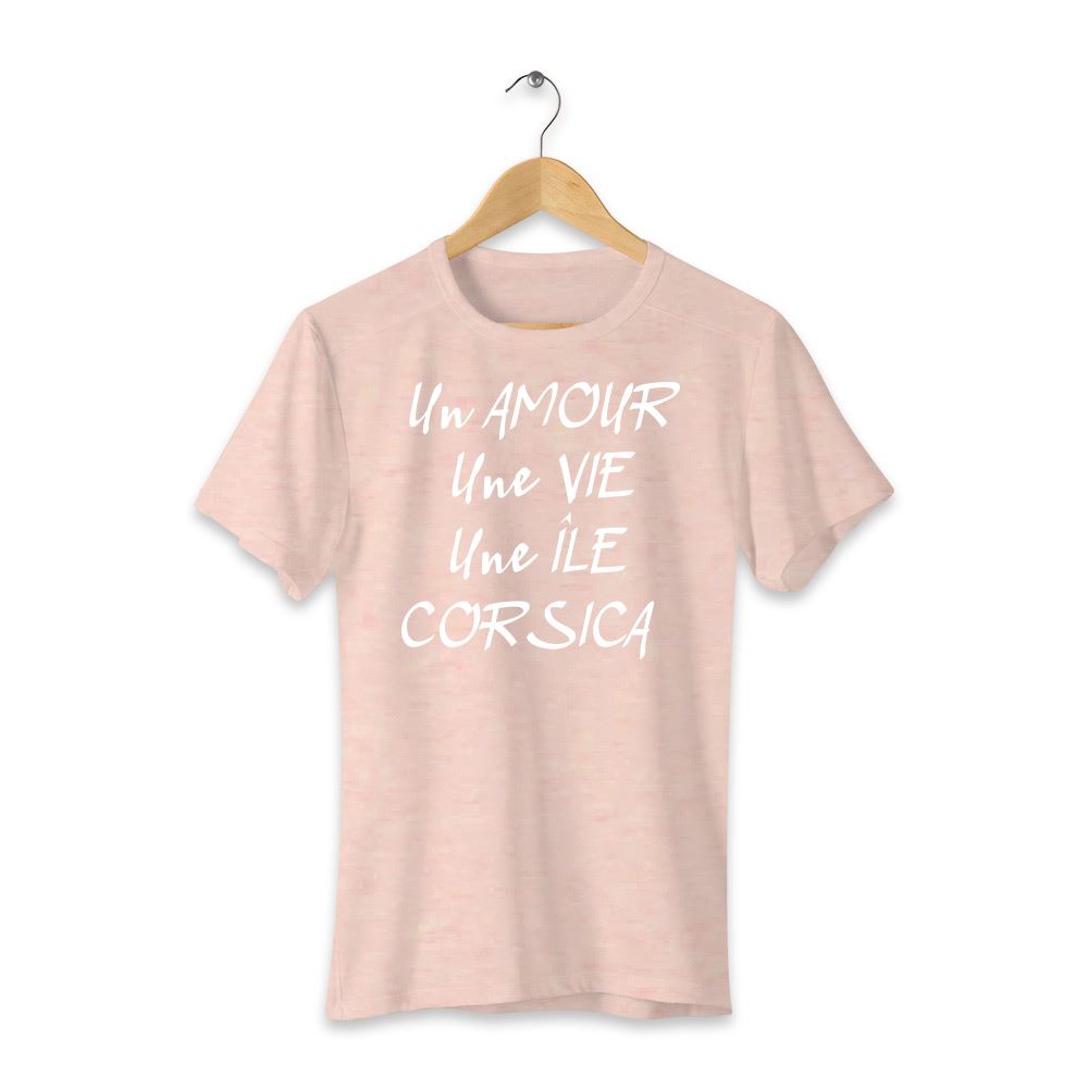 T shirt corsica rose "amour" l