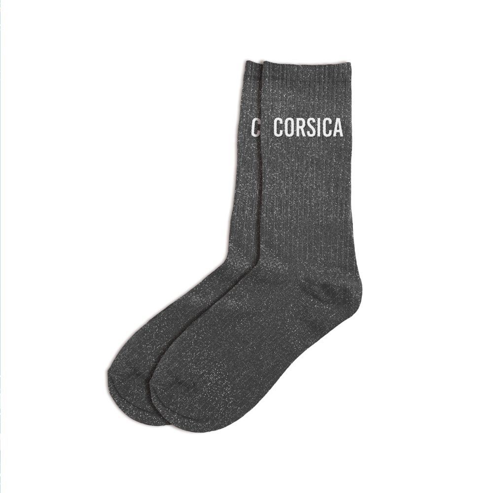 Chaussettes paillettes corsica gris fonce