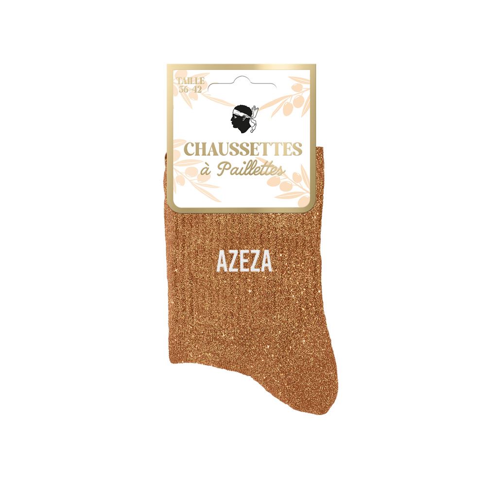 Chaussettes paillettes corsica azeza