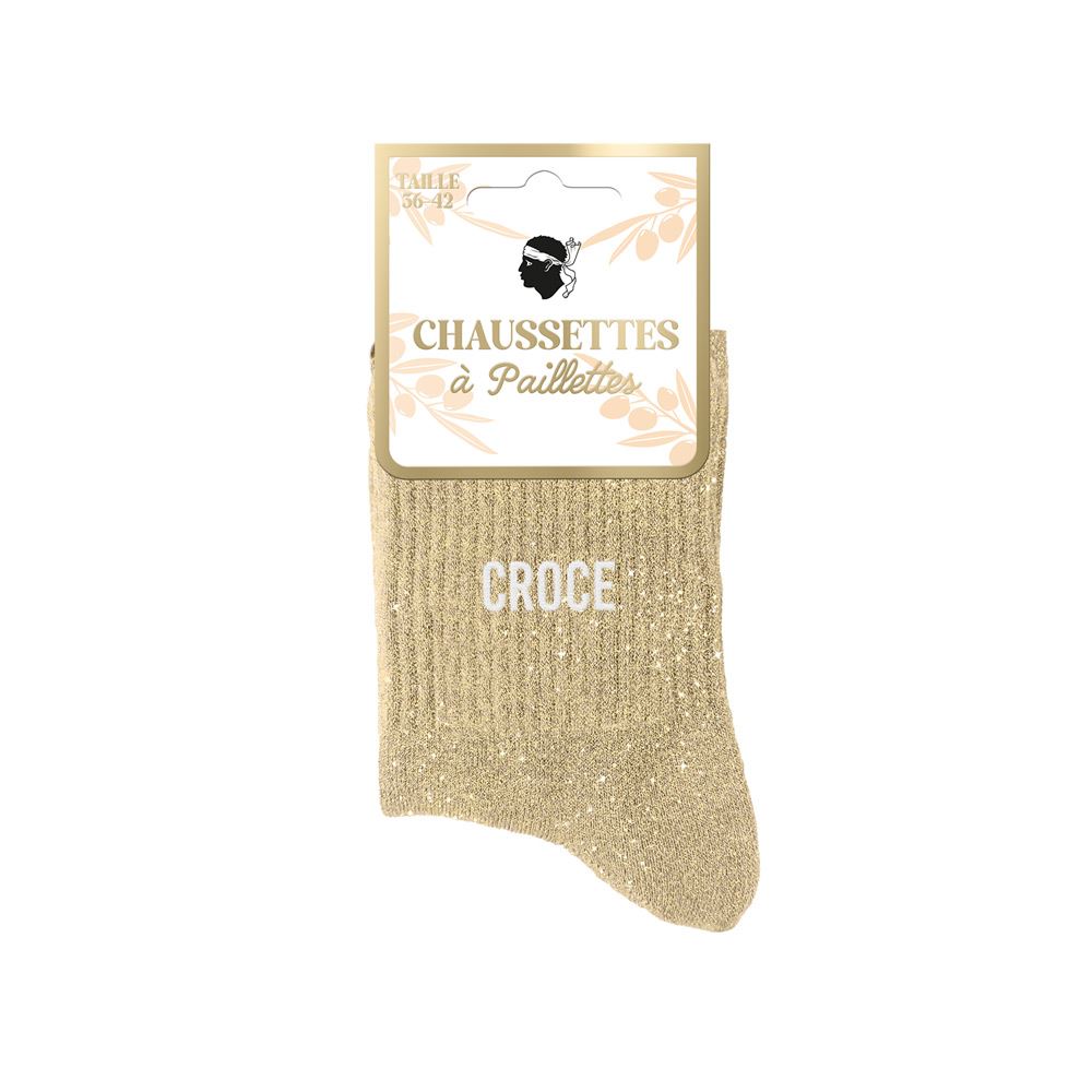 Chaussettes paillettes corsica croce