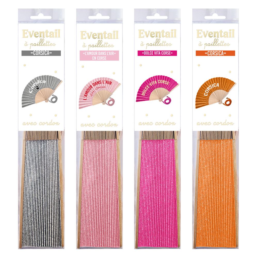 Eventails paillettes corsica 4mods /32pcs