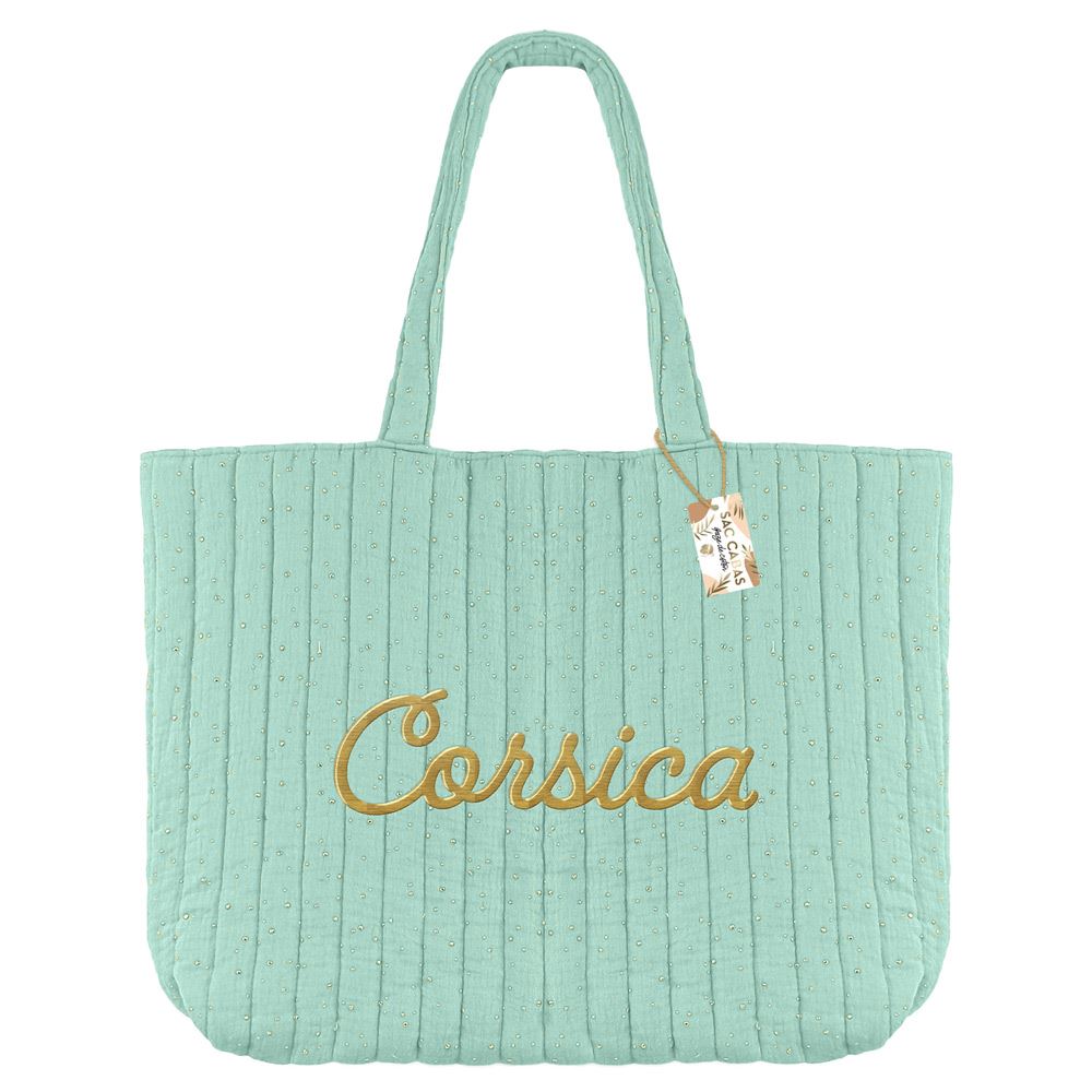 Sac gaze de coton corsica bleu clair