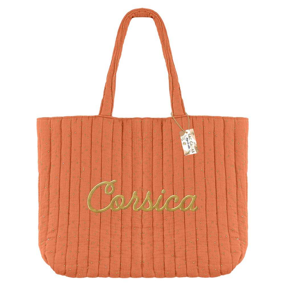 Sac gaze de coton corsica corail
