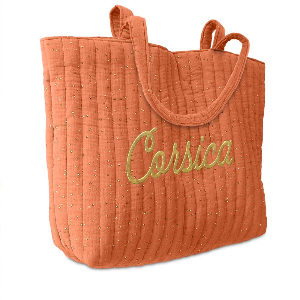 Sac gaze de coton corsica corail