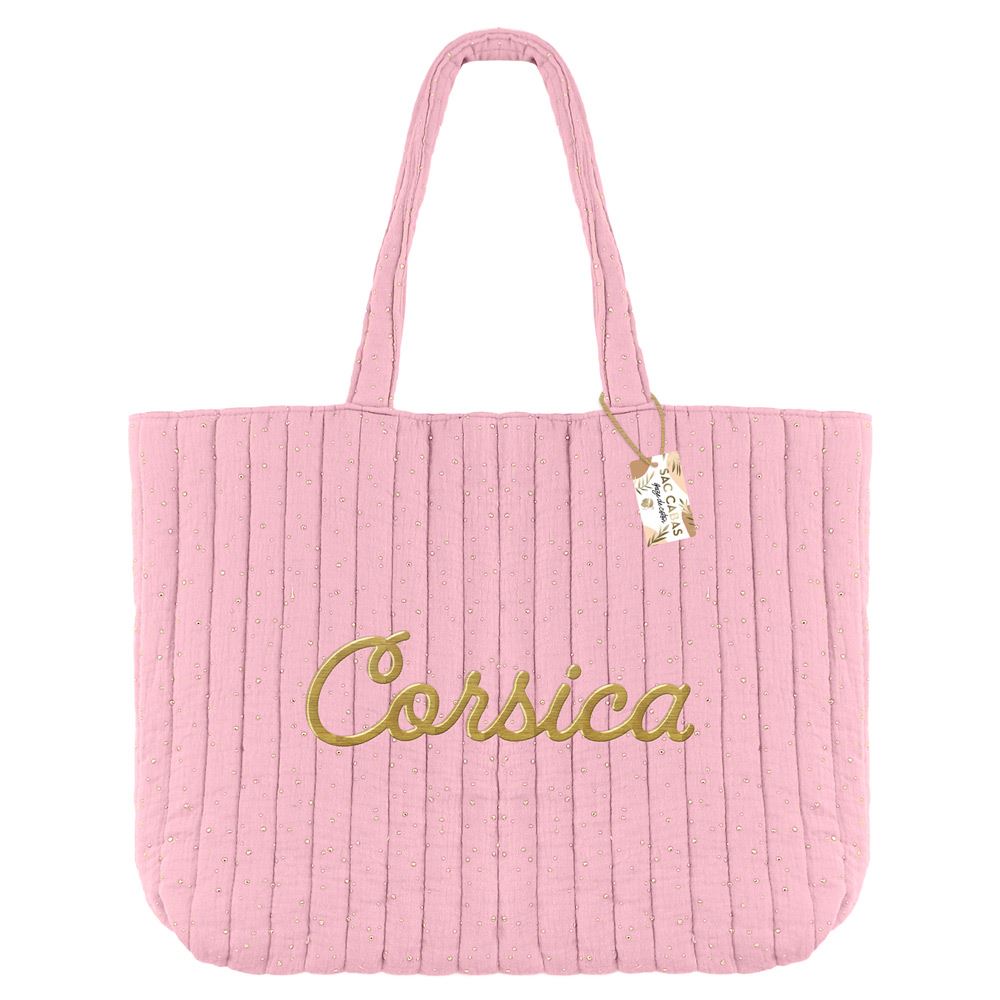 Sac gaze de coton corsica rose
