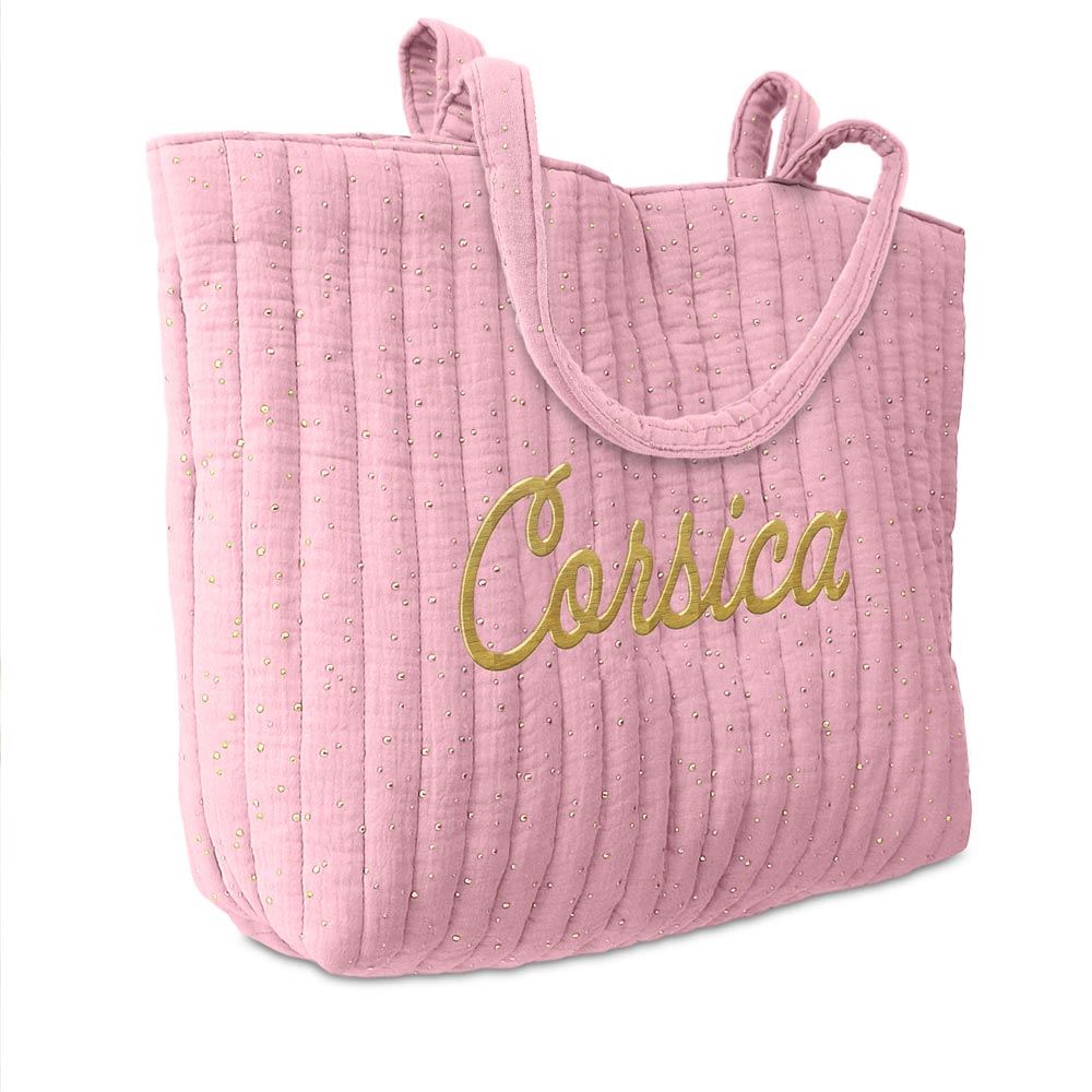 Sac gaze de coton corsica rose