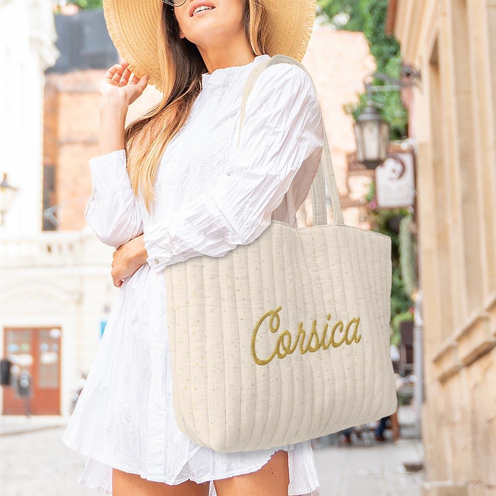 Sac gaze de coton corsica beige