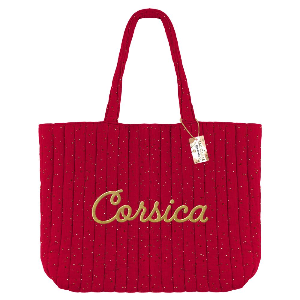 Sac gaze de coton corsica rouge