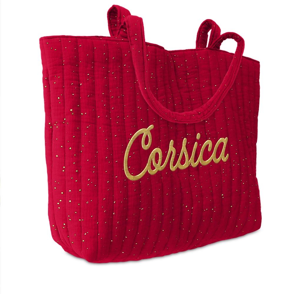Sac gaze de coton corsica rouge