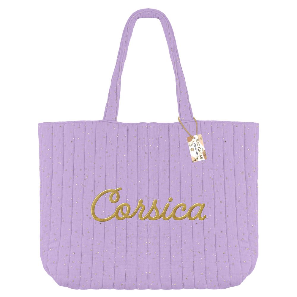 Sac gaze de coton corsica lilas