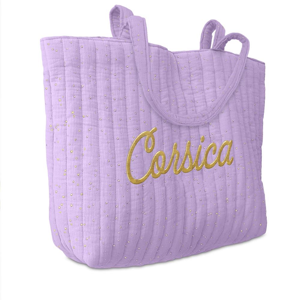 Sac gaze de coton corsica lilas